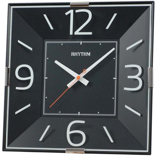 Rhythm(Japan) Printed Glass Silent Silky Move Wall Clock